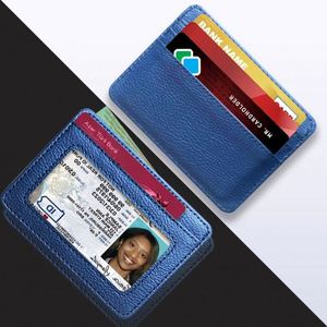Porte-cartes en cuir PU transparent sur mesure, grande capacité, multi-cartes, compact et élégant - Product Image 5