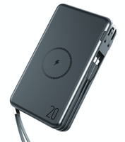 La batterie externe la plus vendue en 2023, PD QC, charge rapide, 20000mAh, adaptateurs de prise de voyage AU EU US UK, chargeur mural, batteries externes