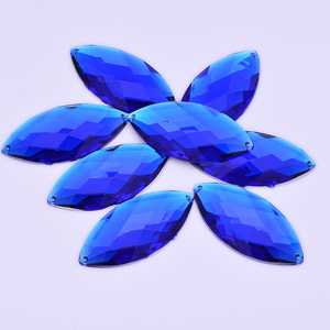 Fancy 30*62 Mét May Đen AB Horse Eye Lớn Tinh Thể Appliques Lớn Acrylic Stones Flat Lại Strass Rhinestone Cho May Vá - Product Image 2