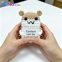Poupée Amigurumi Hamster Crochetée à la Main Personnalisée en Gros pour le Soutien Émotionnel, Compagnon de Bureau, Cadeau, Fabricant OEM ODM