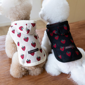 <strong>Hot</strong> Sale Autumn Winter Sweet <strong>Pet</strong> Dog Princess Style Strawberry Print Polyester Vest XL Size <strong>Clothes</strong> with Good - Product Image 4
