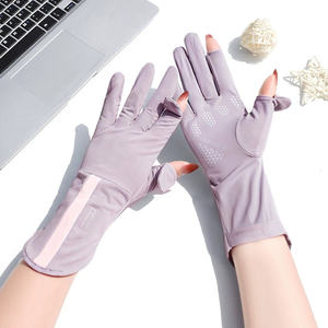 Gants d'été fins en soie glacée anti-UV pour femmes, compatibles écran tactile, antidérapants, respirants, pour la conduite et le cyclisme - Product Image 3