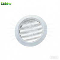 Vanne à disque en plastique réglable et durable pour ventilation d'air frais, montage mural/plafond, blanche, système CVC, design moderne, entrepôt