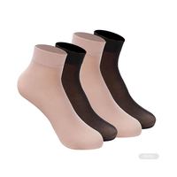 DS L054 Chaussettes d'essayage jetables en nylon à usage unique Chaussettes mi-mollet transparentes pour les orteils Chaussettes de chaussures