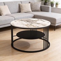 Table de salon durable avec plateau en ardoise