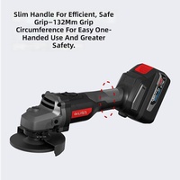 Meuleuse d'angle électrique au lithium Deli 20V sans balais rechargeable, machine de polissage professionnelle pour la découpe, le polissage et le meulage