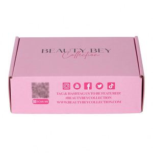 High Quality Luxury Custom Logo Corrugated Shipping Pink Gift <b>Box</b> - Product Image 5