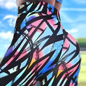 <span class=keywords><strong>Leggings</strong></span> <span class=keywords><strong>Fitness</strong></span> a <span class=keywords><strong>vita</strong></span> <span class=keywords><strong>alta</strong></span> da donna con stampa arcobaleno per allenamento estivo Push Bodybuilding pantaloni - Product Image 2