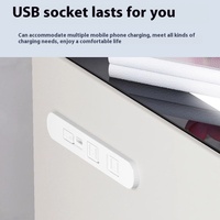 Chevet intelligent de style moderne 2025, luxe, bois massif, convertible, coffre-fort avec serrure à code, meubles de chambre à coucher, intégré à la maison