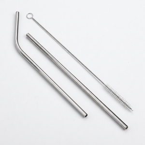<b>Metal</b> Drinking <b>Straws</b> Reusable Cocktail Bar Accessories Minimalist Style 3 Pack - Product Image 1