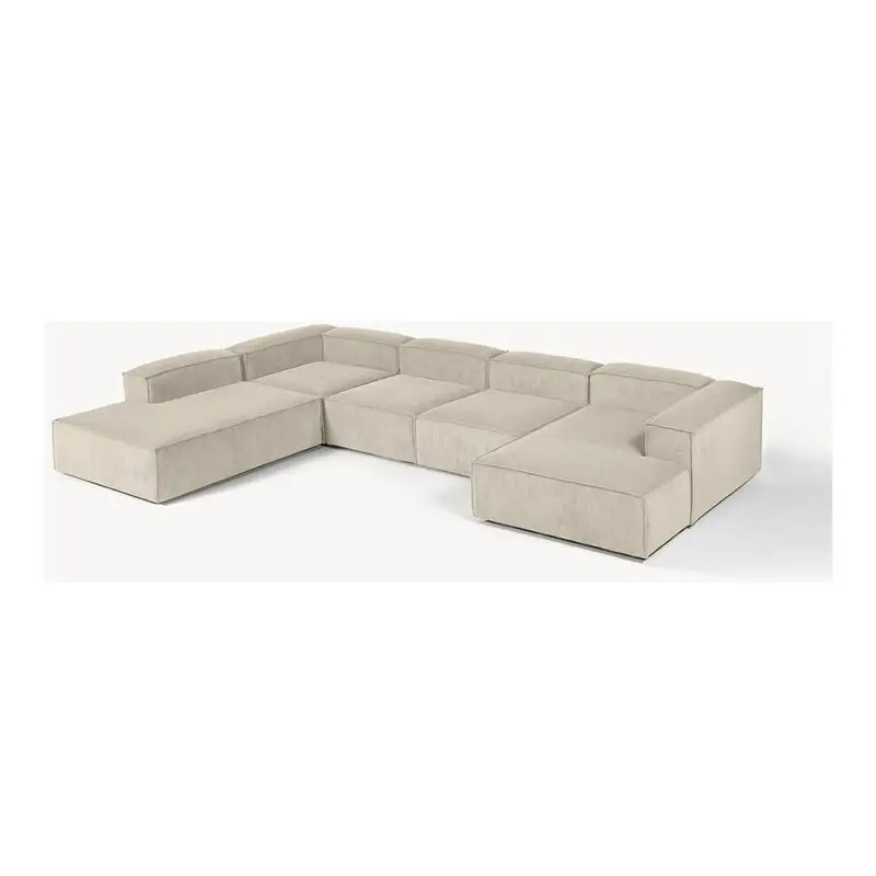 Nordic Wabi-Sabi Italiaanse Uitdrukking Corduroy Stof Sofa Vrije Combinatie Verwijderbare En Modulaire Wasbare Sofa Lichte Luxe Bank