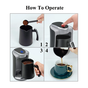 Portable 8-Cup Turkish <b>Coffee</b> Maker Fast Heat Slow Boil 250ml+250ml Capacity for Hotels Outdoor Use US Plastic Portable <b>Coffee</b> M - Product Image 2