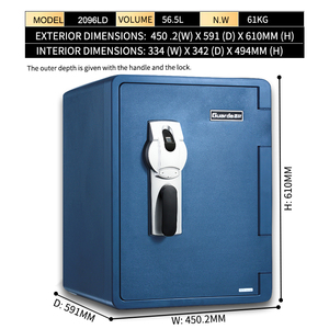 Caja Fuerte de Depósito Resistente al Fuego y al Agua Durante 1 Hora con Cerradura Biométrica, 2096LB - Product Image 3