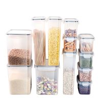 Ensemble de récipients de stockage de cuisine hermétiques en plastique transparent BST 2,8L couvercles de bocaux hauts pour nouilles spaghetti pâtes pour cadeaux