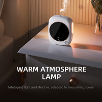 Diffuseur d'aromathérapie sans eau rechargeable par batterie USB 1800 mAh, lumière LED, affichage de la température 100 m, minuterie sans fil