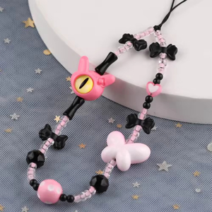 Chaîne de téléphone portable Halloween Ins Caméra fantôme CCD Chaîne suspendue Porte-clés en silicone Porte-clés souvenir en caoutchouc - Product Image 1