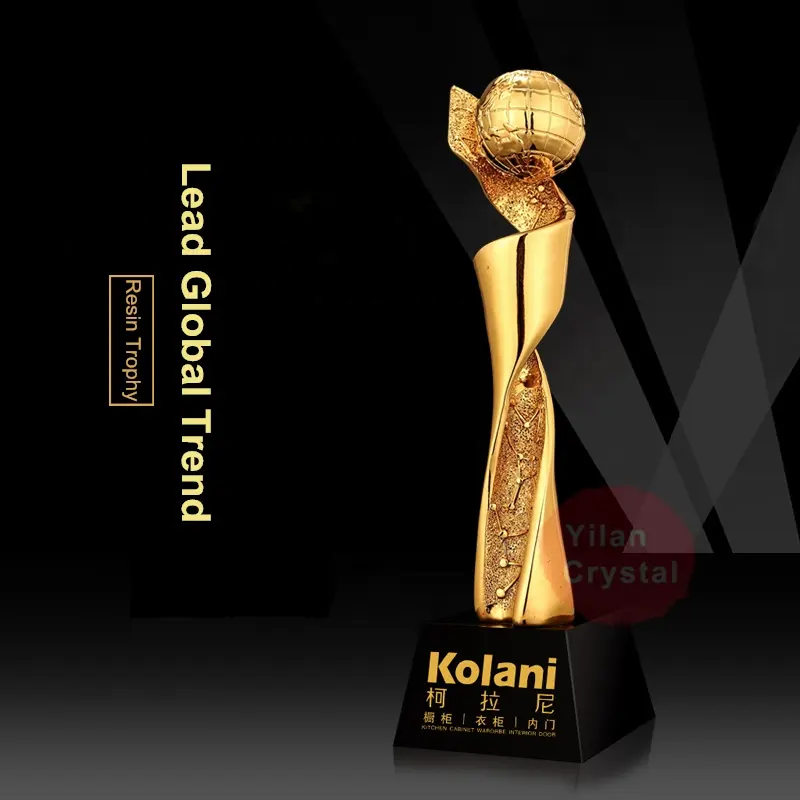 Wholesale Resin Trophy Sports Trophies Custom Logo Plate Award Souvenirs