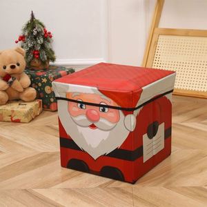 Foldable <b>Christmas</b> Storage Waterproof Dustproof Cartoon Ottoman Cube Toy <b>Box</b> Kids Holiday Gift Organizer - Product Image 3