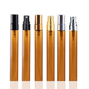 Flacon pulvérisateur vide en aluminium, flacon échantillon en verre brun, flacon vaporisateur de 10 ml en verre ambré, petit flacon de parfum en verre - Product Image 6