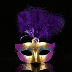 Vestido de fantasía Chapado en mascarada para mujer, multicolor para <span class=keywords><strong>hombre</strong></span>, Carnaval, media <span class=keywords><strong>cara</strong></span> de plástico - Product Image 5