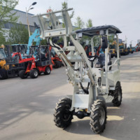 Mini chargeuse sur pneus à bras articulé 4x4 d'occasion, 400 kg, petite chargeuse frontale, mini chargeuse sur pneus, prix de vente