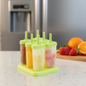 Moldes de plástico reutilizables de 6 cavidades para helados, fabricante de hielo casero, bocadillos helados para barras de hielo DIY - Product Image 2