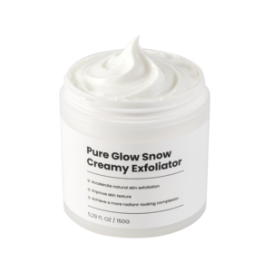 Crème exfoliante crémeuse China SpongillaTech Pure Glow Snow avec éponge hydrolysée pour le visage et le corps, tous types de peau, OEM/ODM disponible - Product Image 2