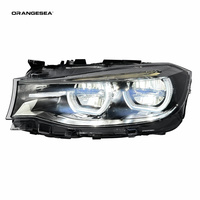 Pour BMW Série 3 GT F34 2013-2020 : Ensemble de phares avec Angel Eyes bicolores, mise à niveau des feux de croisement/route, conversion de phares
