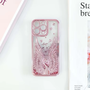 Étui de téléphone portable élégant de série de sables mouvants de paillettes de luxe pour iPhone11 12 13 14 15 16 couverture arrière en TPU - Product Image 4