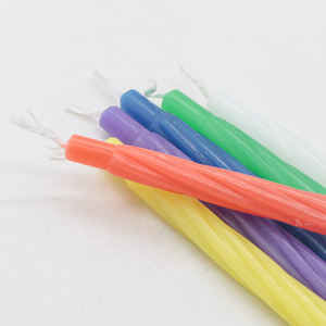 Merri <strong>Wish</strong> Rainbow Gradient Color Slender Party Cake Decoration <strong>Candles</strong> <strong>16</strong> Pvc Box Birthday Long Pole Kid Birthday Cake <strong>Candles</strong> - Product Image 1