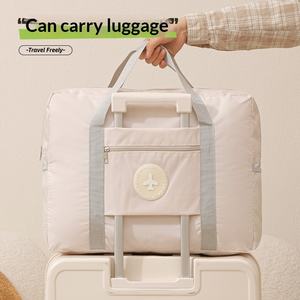 Sac de <span class=keywords><strong>voyage</strong></span> <span class=keywords><strong>en</strong></span> PVC avec fermeture éclair, grande capacité, imperméable, portable pour courtes distances, avec poignées doubles, sac de déménagement professionnel - Product Image 3