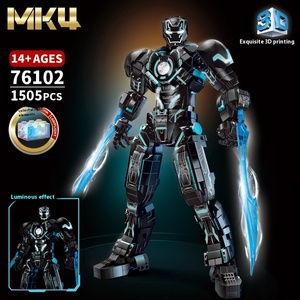 Le Yi 76099-76106 Steel Man Mecha Deformed <strong>Robot</strong> Model Building Blocks 1:8 Scale ABS Plastic <strong>Ironman</strong> for Boys Model <strong>Toy</strong> - Product Image 3