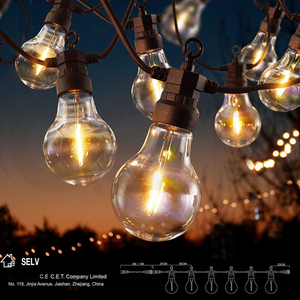 Đèn dây <span class=keywords><strong>Edison</strong></span> ngoài trời dẫn đèn sân với bóng đèn toàn cầu không thấm nước IP65 cho sân vườn bên ngoài sân sau 2700k Trắng ấm - Product Image 3