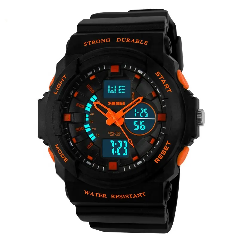 2024 New SKMEI 0955 Outdoor Sports Leisure Men's watch With Alarm Clock Chronograph Glow-In-The-Dark 50 Meter Waterproof Watch