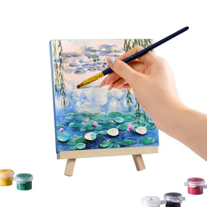 Custom high-end Texture Three-Dimensional Sandstone Painting Flower Table Art For Home and Hotel