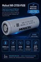 حزمة بطارية ليثيوم أيون Molicel INR-21700-P50B 6S2P 21.6 فولت 10000 مللي أمبير 216 واط ساعة لطائرات FPV بدون طيار وEVTOL مع تفريغ مستمر 120 أمبير