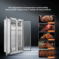 Armoire de maturation de viande électrique en acier inoxydable à double porte avec écrans LCD, intelligente, écologique, étanche, pour hôtels