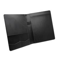 Porte-documents en cuir vegan écologique Sunny Black, format A5/A4, pliable