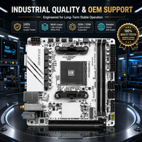 JGINYUE B450I-PLUS ARGB AM4 Motherboard DDR4 32GB 2xM.2 NVMe 4xSATA3.0 2.5G LAN Triple Video Output Mini ITX Gaming Mainboard