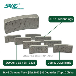 หัวเจาะเพชรซินเทอร์ SANG Arix สำหรับดอกสว่านเจาะคอนกรีตเสริมเหล็ก หินแกรนิต งานก่ออิฐ ขนาด L24 มม. เชื่อมด้วยเลเซอร์ ใช้ได้ทั้งแบบเปียกและแบบแห้ง รับผลิตแบบ OEM ODM - Product Image 1