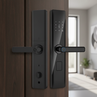 Cerradura Inteligente Tuya Ttlock de Aluminio con Huella Dactilar Biométrica, WiFi, Digital, para Puerta de Madera, con Batería y Tarjeta de Memoria para Uso Doméstico