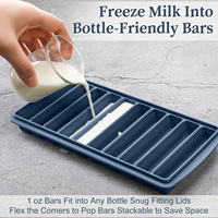 Silicone de qualité alimentaire (plateaux à lait) plateaux de stockage pour congélateur de lait maternel réutilisables congeler et conserver votre lait et vos aliments pour bébés