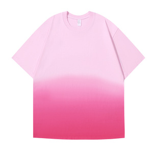 Camiseta de Cuello Redondo para <span class=keywords><strong>Hombre</strong></span>, 100% Algodón Puro de Alta Calidad, Logotipo Personalizado, Diseño de Color Degradado, Camiseta Extra Grande Estampada - Product Image 5