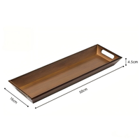 Plateau à thé rectangulaire en bambou durable pour la maison, plateau à fruits secs et à collations, plateau de service de style moderne pour service à thé