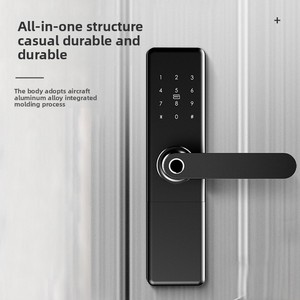 Nueva Cerradura Inteligente Tuya para Puerta de Madera con Huella Dactilar Biométrica, para Apartamento, Habitación Familiar, WiFi, Aleación de Aluminio, Cerraduras Inteligentes - Product Image 3