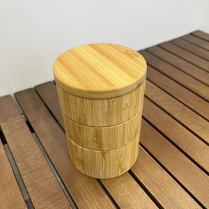 Bamboo Spice <b>Jar</b> Three Layer Compartmentalized <b>Storage</b> With Lid Airtight <b>For</b> <b>Kitchen</b> Solid Seasonings M Size - Product Image 2
