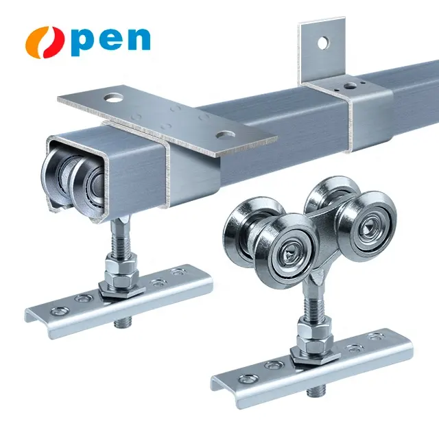 Schuifdeur Wiel Stalen Rail Voor Opknoping Deur Systeem, Custom Industriële Deur Wiel Opknoping Gate Wheel Roller