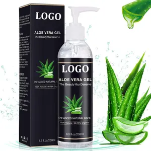 Wholesale Private Label Korean Aloe Vera Gel 100 Pure Natural Soothing Whitening For Body Hair Organic Gel De Aloe Vera