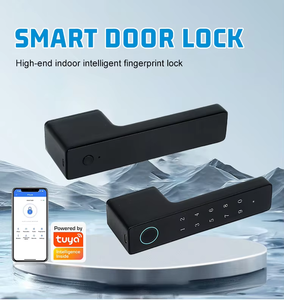 Kunci Pintu Elektrik Sidik Jari Pintar Tuya App Cloud Storage Gagang Pintu Aluminium Alloy untuk Pintu Kuningan/Baja - Product Image 6