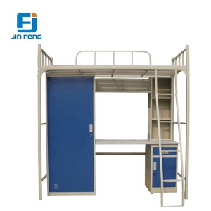 <strong>Heavy</strong> <strong>Duty</strong> Metal Frame <strong>Bunk</strong> <strong>Beds</strong> Student <strong>Bunk</strong> <strong>Bed</strong> With Desk and Wardrobe JF-B012 Modern Appearance <strong>Bunk</strong> <strong>Bed</strong> - Product Image 1